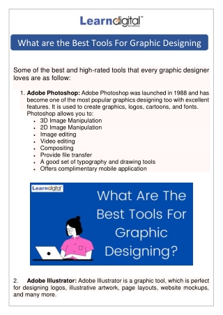 What Are The Best Tools For Graphic Designing?