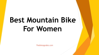 Best Mountain Bikes for Women