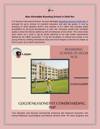 Looking for Boarding School in Delhi Ncr