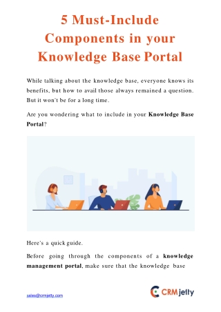 5 Must-Include Components in your Knowledge Base Portal