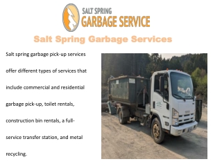 Salt Spring  Garbage Services | SS Garbage