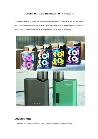 SMOK Nfix-Mate vs Uwell KOKO Prime