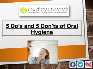 5 Dos and 5 Don’ts Of Oral Hygiene