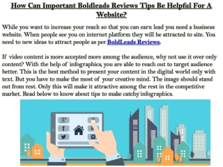 How Can Important Boldleads Reviews Tips Be Helpful For A Website? – BoldLeads Reviews, Complaints Solutions & Testinomi