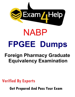 [2020] NABP FPGEE Dumps PDF- Exam4help.com
