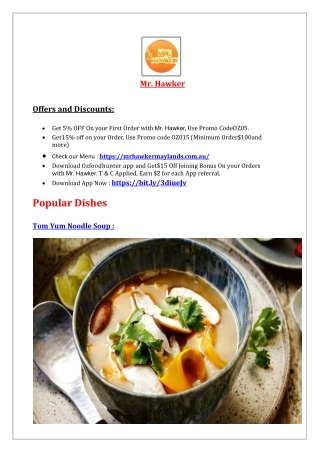 Mr. Hawker Maylands Menu Takeaway, WA – 5% Off