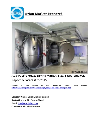 Asia-Pacific Freeze Drying Market Trends, Size, Competitive Analysis and Forecast 2019-2025