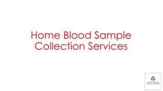 Home Blood Sample Collection Service - AKUH