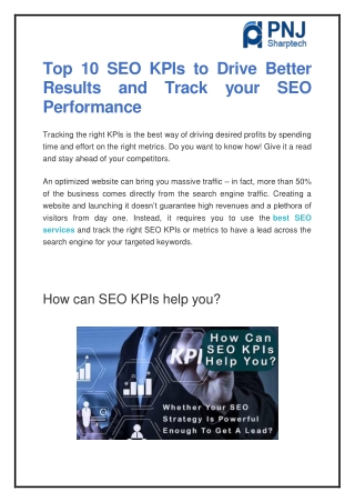 Top 10 SEO KPIs to Drive Better Results