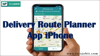 Delivery Route Planner App iPhone