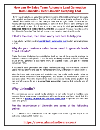 LinkedIn lead extractor