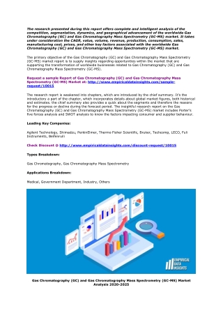 Gas Chromatography (GC) and Gas Chromatography Mass Spectrometry (GC-MS) Market Drivers and Opportunities Analysis | 202