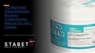 TIGI Bed Head Urban Antidotes Recovery Treatment Hair Mask for Dry Hair | Stabeto