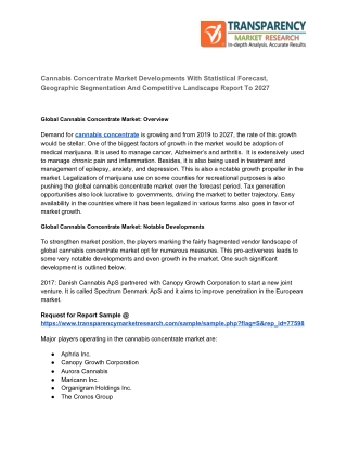 Cannabis Concentrate Market: COVID19 Impact Analysis And Strategies of Key Players