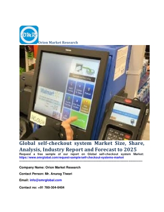 Global self-checkout system Market Size, Share, Analysis, Industry Report and Forecast to 2025