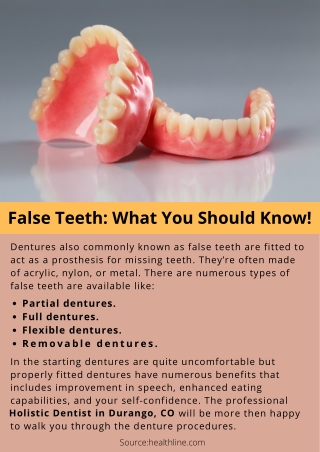 False Teeth: What You Should Know