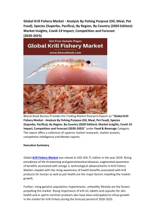 Worldwide Krill Fishery Market Report Forecast to 2025