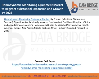 Hemodynamic Monitoring Equipment Market to Register Substantial Expansion and Growth by 2026