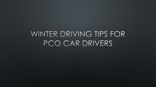 Winter driving tips