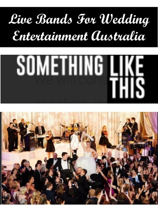 Live Bands For Wedding Entertainment Australia