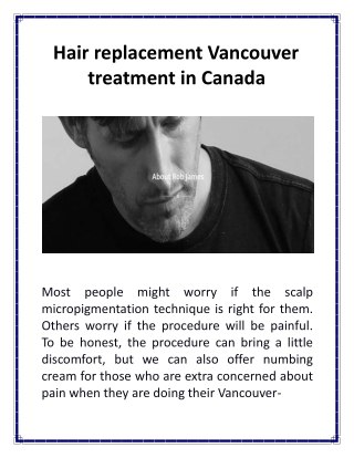 Hair replacement vancouver treatment in Canada