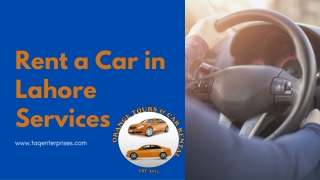 Rent a Car in Lahore Services