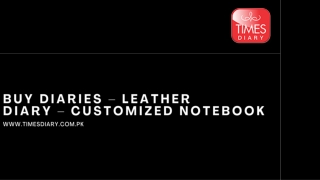 Buy Diaries – Leather Diary – Customized Notebook: