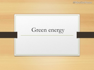 Green Energy