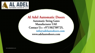 Automatic Sliding Doors Suppliers In UAE