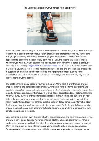 TheLargestSelectionOfConcreteHireEquipment