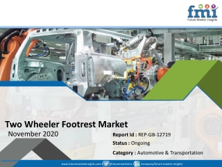 COVID 19 to Have Significant Effect on Worldwide Adoption of Two Wheeler Footrest in 2020