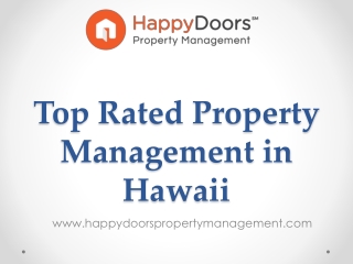 Top Rated Property Management in Hawaii - www.happydoorspropertymanagement.com