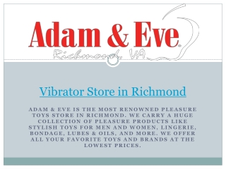 Best Vibrator  Store in Richmond