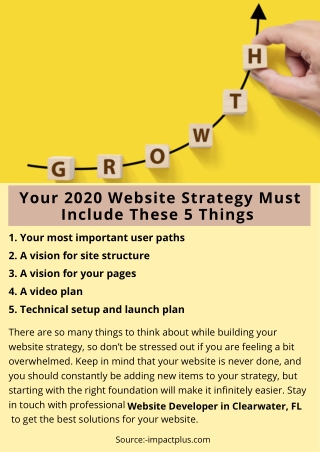 Your 2020 Website Strategy Must Include These 5 Things