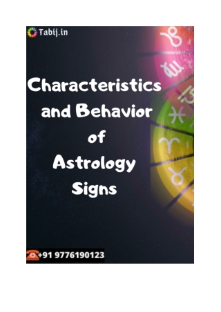 Characteristics and Behaviour of Astrology Signs
