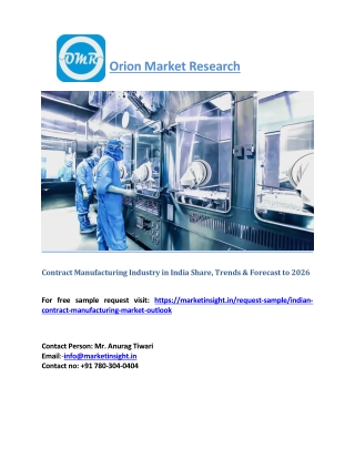Contract Manufacturing Industry in India Share, Trends & Forecast to 2026