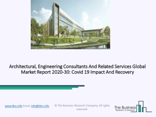 Architectural, Engineering Consultants And Related Services Market Analysis and Forecast Report 2030