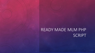 Ready made mlm php script