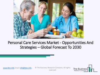 Personal Care Services Market, Industry Trends, Revenue Growth, Key Players Till 2030