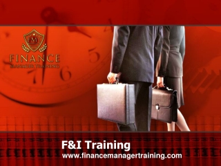 Best F&I Training Online  - www.financemanagertraining.com