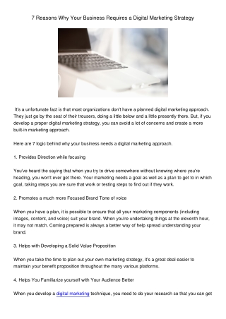 ReasonsWhyYourBusinessRequiresaDigitalMarketingStrategy