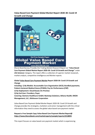 Worldwide Value Based Care Payment Market Research Report Forecast to 2030