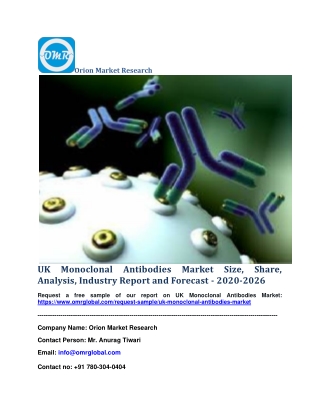 UK Monoclonal Antibodies Market Size, Share, Analysis, Industry Report and Forecast - 2020-2026