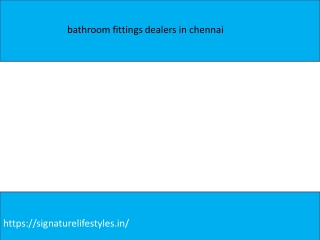 Bathroom Fittings Showroom in chennai