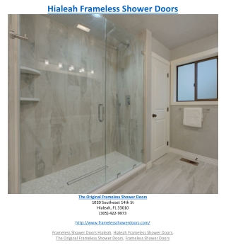 Frameless Shower Doors Hialeah