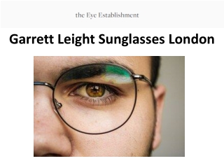 Garrett Leight Sunglasses London