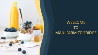 Maui At-Home Meal Delivery