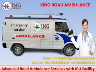 Ambulance Service in Patna and Muzaffarpur at Low-Fare by King