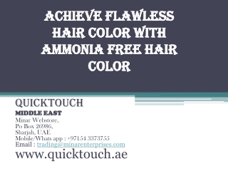 Achieve Flawless Hair Color With Ammonia Free Hair Color