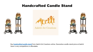 Handcrafted Candle Stand